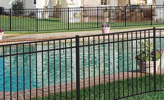 Clôture de piscine ornementales en aluminium