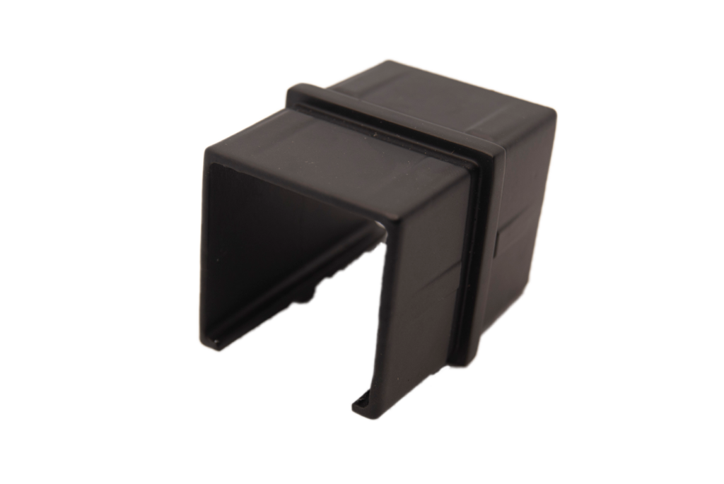 Union pour dessus rampe acier inoxydable peint noir (U-200N)