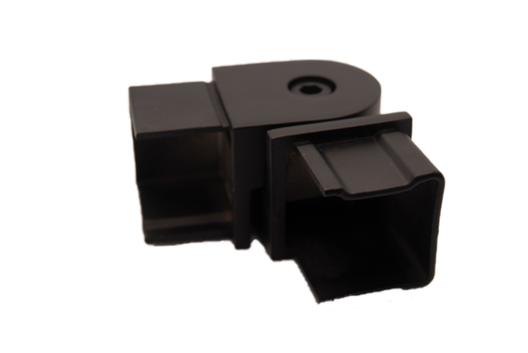 Union ajustable acier inoxydable peint noir pour descente rampe (RUI-100DN)