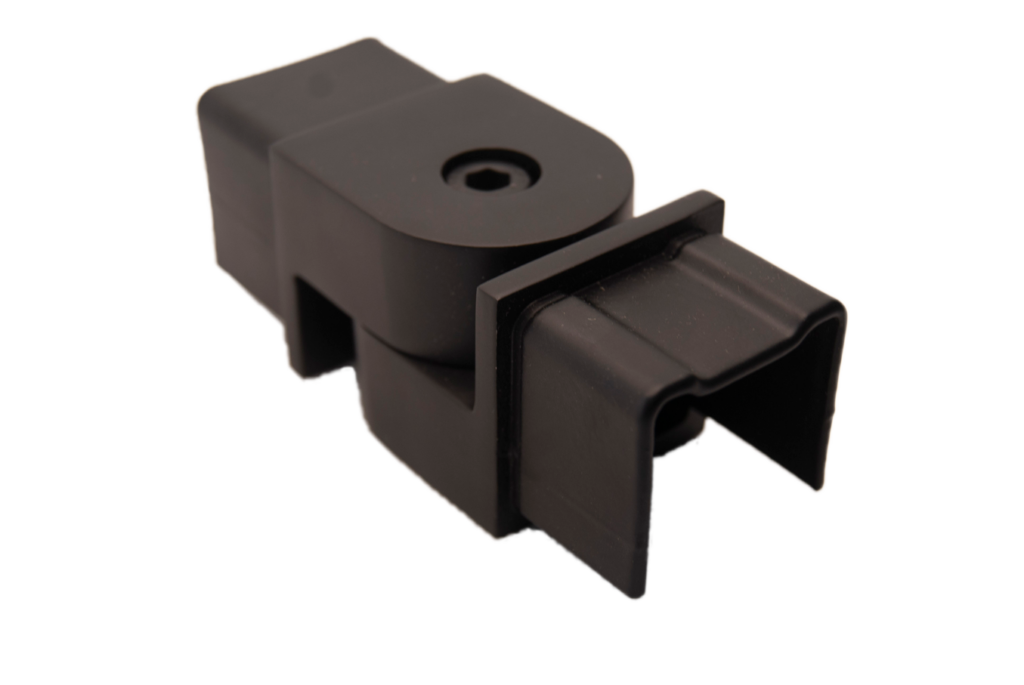Union flexible acier inoxydable peint noir pour rampe (RUI-100FN)
