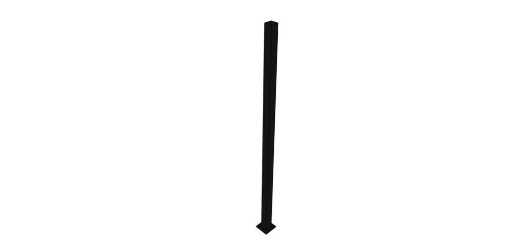 Poteau avec plaque 2.5″ x 2.5″ x 8’6″ (PT-2586P)