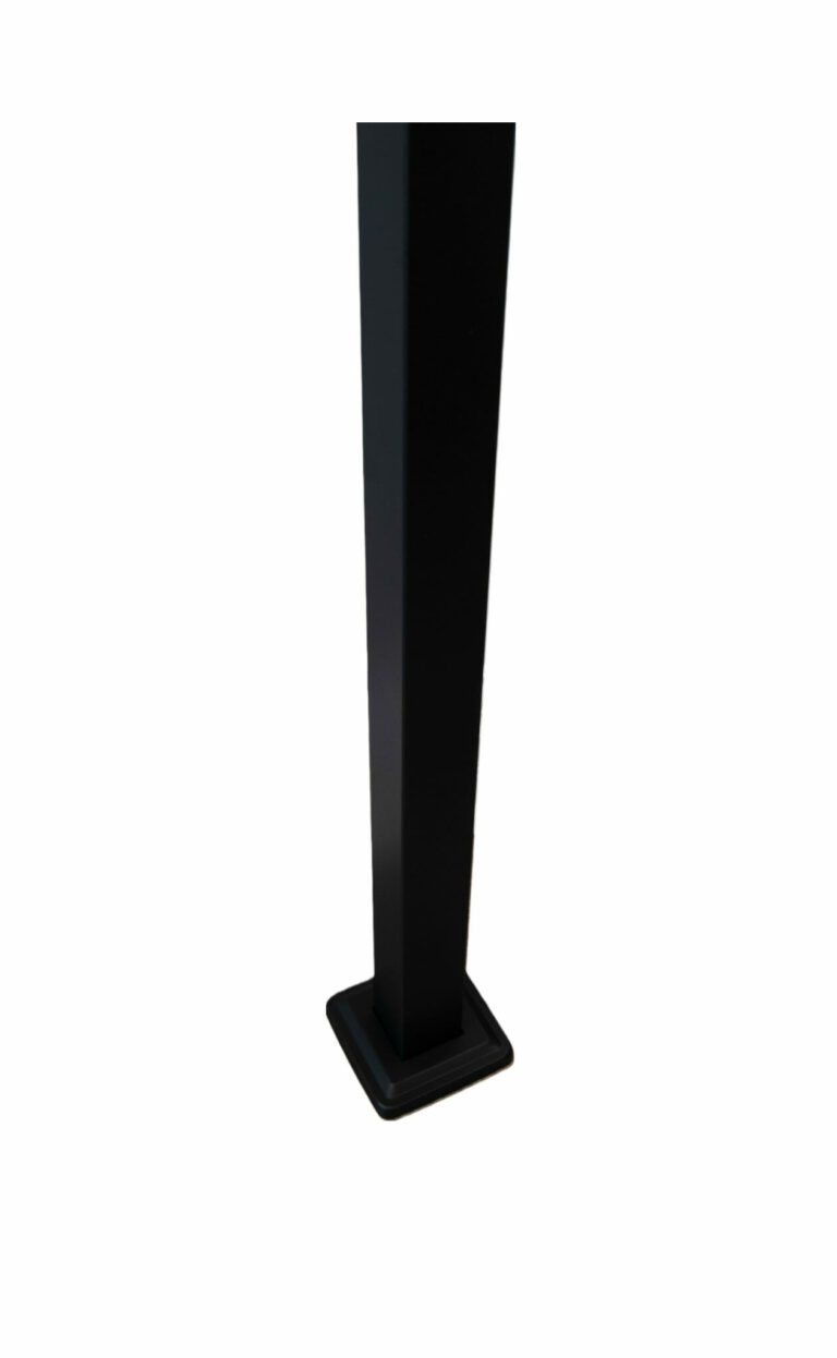 Poteau acier inoxydable peint noir 50″ × 1.5″ (PTS-5015N)