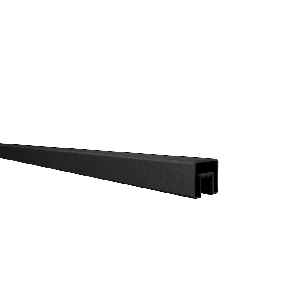 Rampe 3m en acier inoxydable noir pour verre 12mm (SRU-100N)