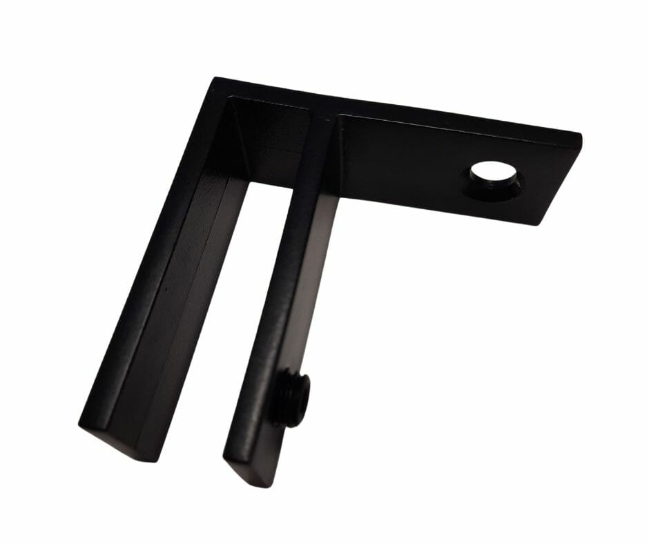 Attaches murales acier inoxydable peintes en noir (BI-100N)