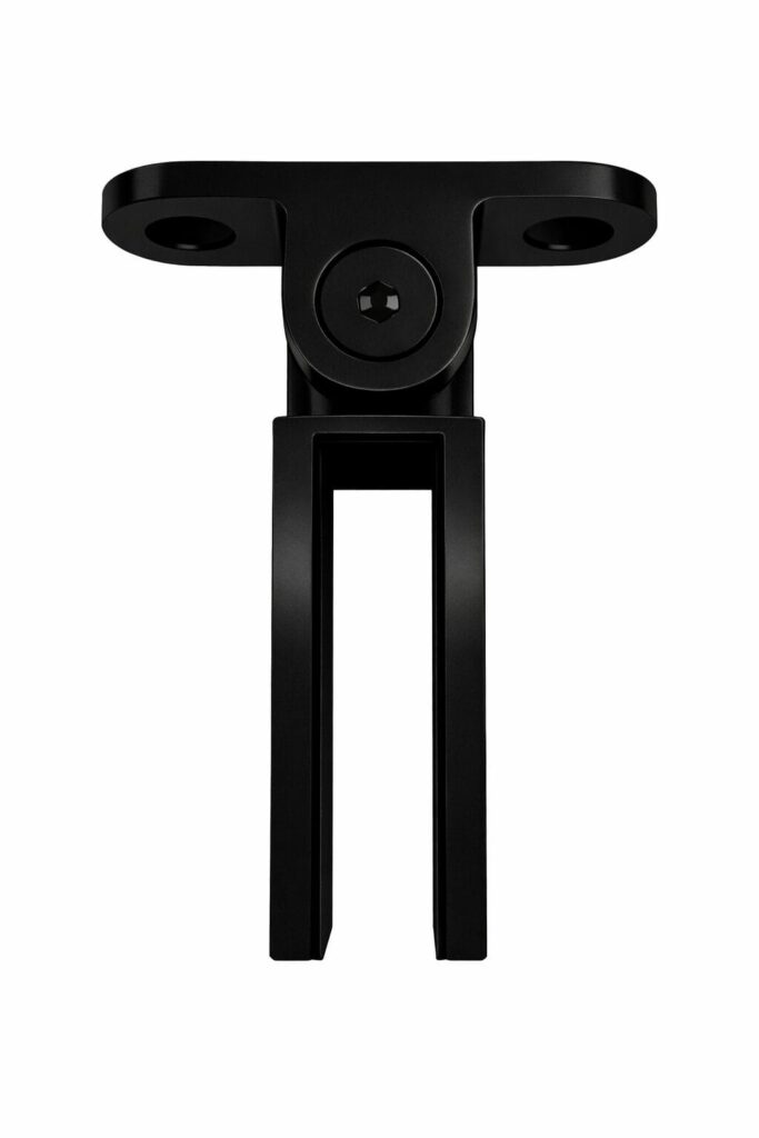 attache murale flexible acier inoxydable en noir (BI-100FN)