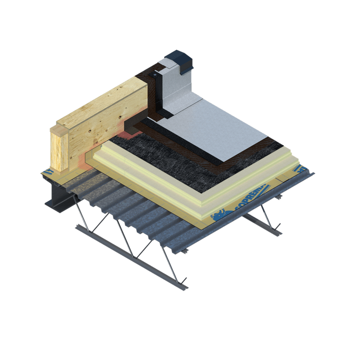 Toiture en bitume TPU collée en pleine adhérence COLPLY EF (acier)