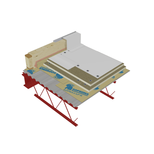 Toiture de PVC fixé mécaniquement